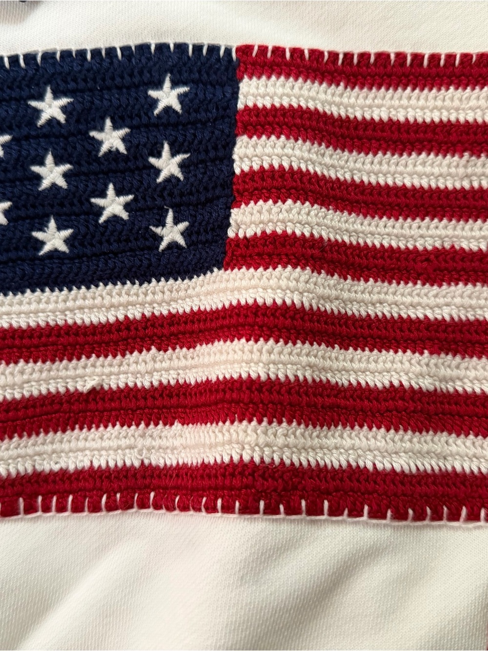 NWT Polo Ralph Lauren Sweatshirt with Embroidered American Flag - Picture 7 of 7